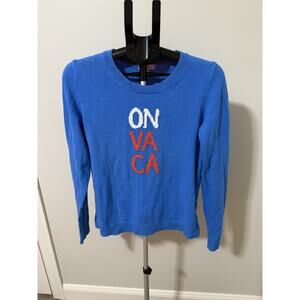 Lilly Pulitzer Women's Blue Sweater Size Large "On Vacay"